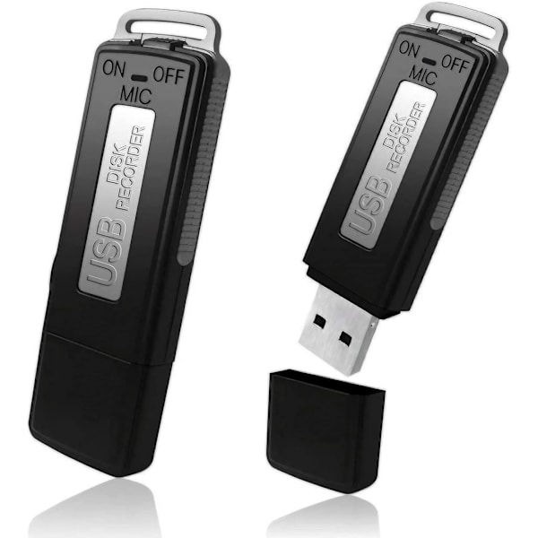 USB Digital Diktafon - 8GB Mini Bärbar Diktafon - Idealisk Ljudinspelare för