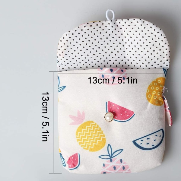 1Pcs Sanitary Bag Cute Cartoon Cotton Cloth Napkin Storage B