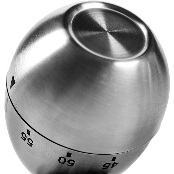 6x7,7cm Mekanisk Kjøkkentimer - Rustfritt Stål