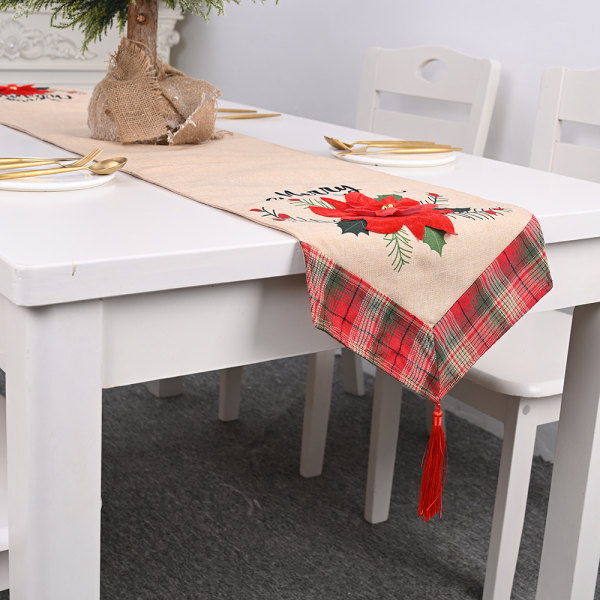 Rektangulært Juledug Polyester 33*183cm Jul