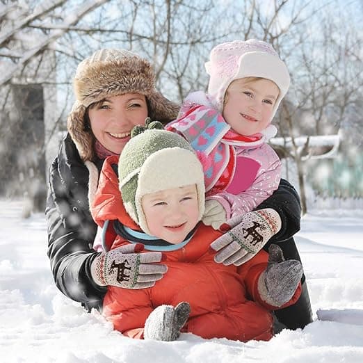 2 stk. Vinter Touch Screen Handsker Hjorte, Varme Fleeceforet Tekstning G