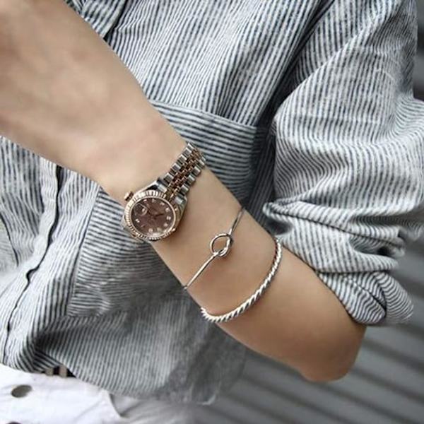 1 Love Knot -rannekoru hopeaa - Asuste naisille ja nuorille