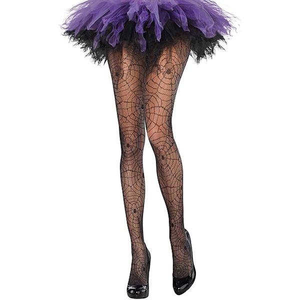 Halloween Mesh Strumpbyxor Set Spindelnät Strumpbyxor 1-Pack