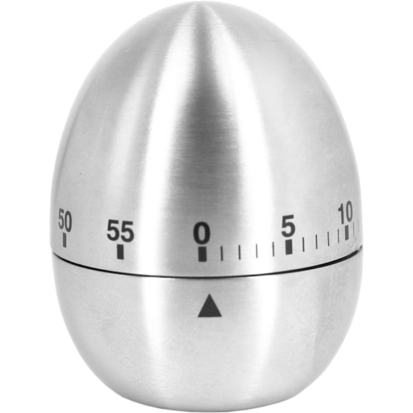 Äggkökstimer Söt Manuell, Rostfritt Stål Metall Mekanisk Visuell Nedräkningskoktimer med Hög Larm för Barn C