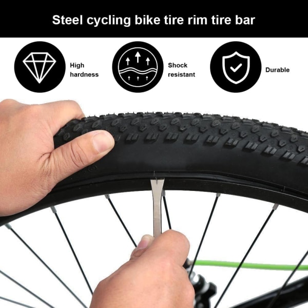 5 delar metall cykeldäck spak, kolstål däck spak Cykel däck byte verktyg Däck reparation