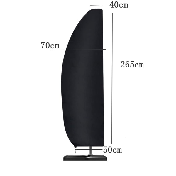 265x40/70/50cm, skyddande överdrag för utomhusparasol, offset-parasol