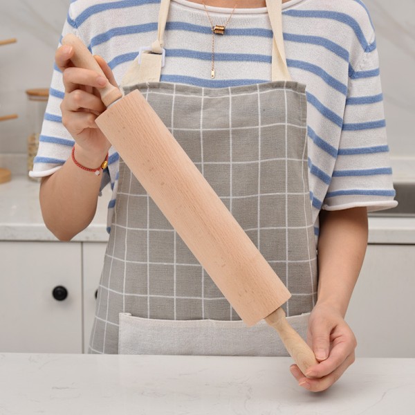 Universal 46 cm bøgetræsrulle med non-stick belægning - til bagning, pizza, pasta, tærter, småkager, kager
