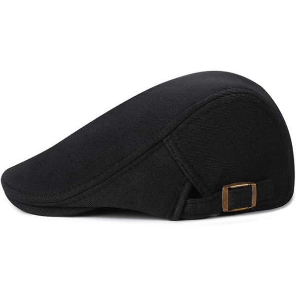 Peaked Cap Herre Flat Cap Sort Kørsel Cabbie Jagt Flat Cap N