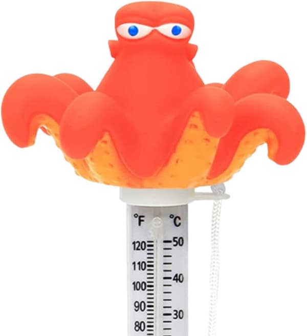 Svømmebassin termometer, flydende vandtermometer til svømmebassiner, damtermometer, pool termometer, termometer måler pool tilbehør, octo