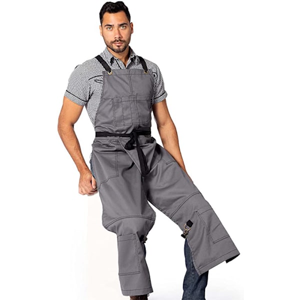 Pottery Grå Korsrygg Denim Förkläde