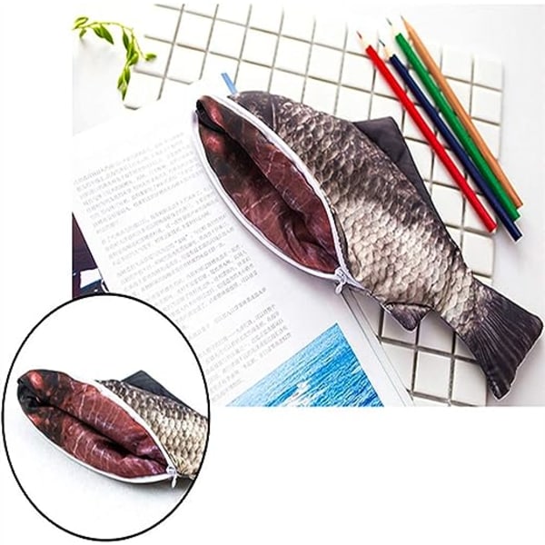 Fish Pen Bag rolig pennlåda Fiskformad blixtlås Väska nyhet Fish Pen B