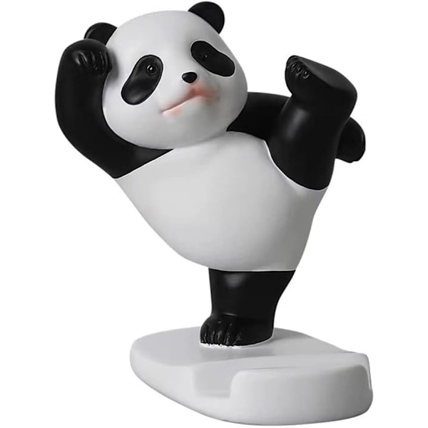 Telefonställ Skrivbordstillbehör Harts Panda Figurer Heminredning Dekorativa Bordsdekorationer Söt Telefonhållare