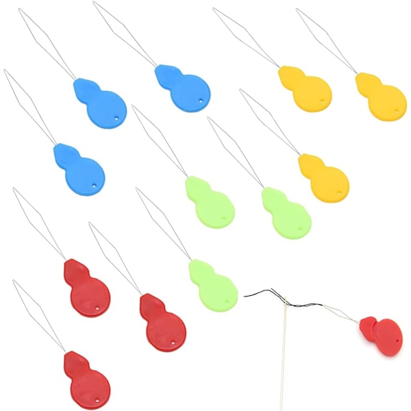 12 st Nålträdare, Plast Nålträdare för Sömnad, Plast DIY Trädare, Korsstygn Nålträdare, Tråd Sömnad Nålträdare, för H