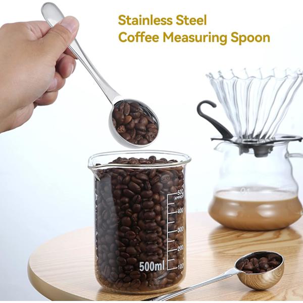 Rustfrit stål kaffeskeer, 15 ml rustfrit stål kaffemåleske, rustfrit stål måleske