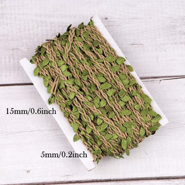 20m Naturlig Rattan Reb, Kunstig Blad Reb, DIY Kunstig