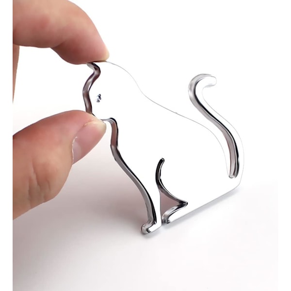 BlackCar Logotypdekal, 3D Metall Katt Bilmärke Dekal Katt Dekaler 3D Katt Dekaler Dekorativa Dekaler Bil Bakre Dekal 5.8