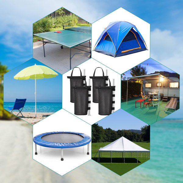 4 stk 13x50cm, Gazebo-vekter, Gazebo-sandsekk for pop-up-telt, Awn