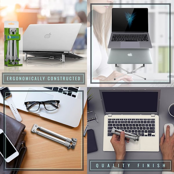 Premium Kylsystem Stativ, Bärbar Laptopstativ för 12-17,3\" Kompatibel med Alla Bärbara Datorer MacB