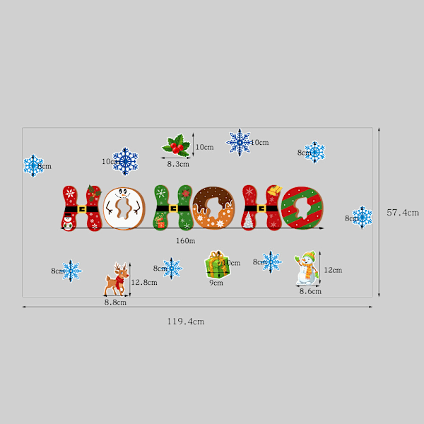 Julegarasjedekorasjon (Stil 3) Magnetklistremerker Snømann Magnetklistremerker Kjøleskapsklistremerker La