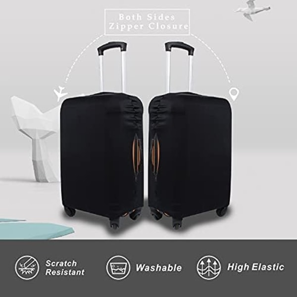 Matkalaukku Peite Suitcase Protector Sopii 19-22 Tuuman Matkalaukuille (Musta, S)