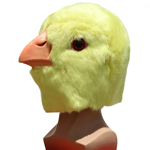 Molezu Tuppmask (Gul), Kycklingmask Djur Halloween Kostymfest Latexmask