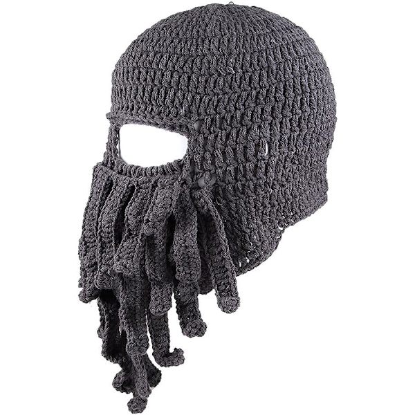 Pakke med 1 Barbarian Wanderer Beanie for menn med sammenleggbar bjørn