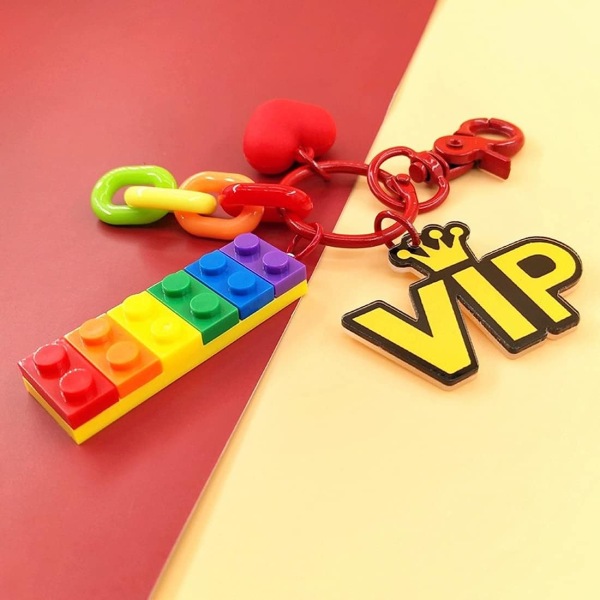 key chain, car key chain, 1pcs rainbow building key ring pendants