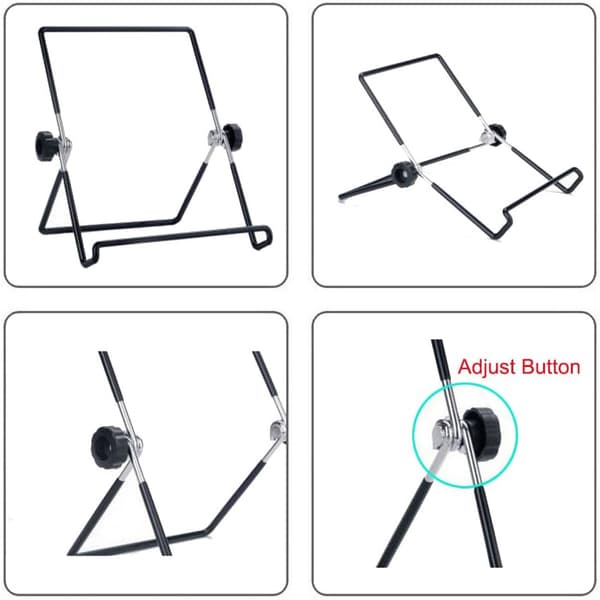 (Sort) Tablet Holder Stand, Universal Multi-Vinkel Skridsikker Justerbar Holder Cradle Tablet PC