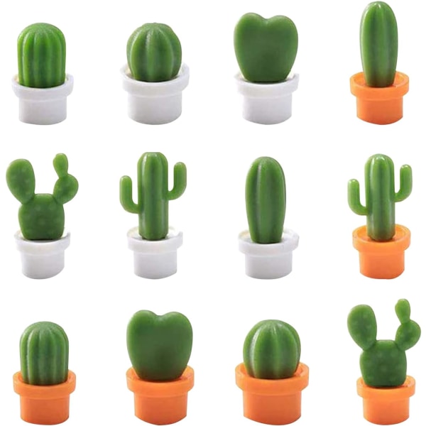 12 Pack Cactus Ball Køleskabsmagneter Kølemagneter til Kitche