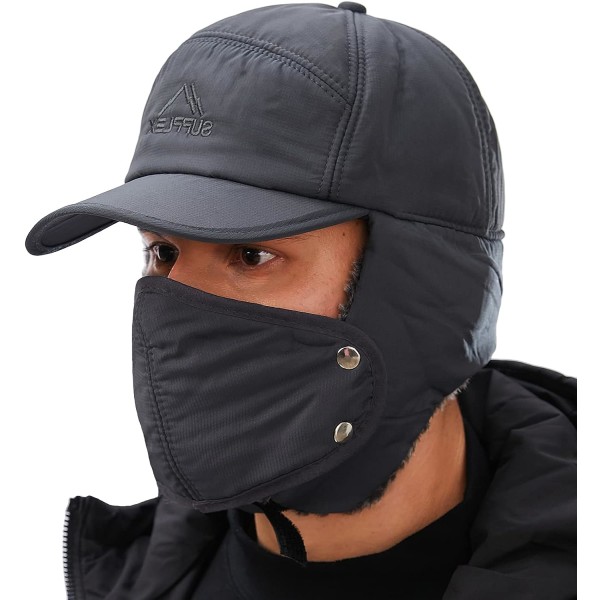 Vinter Trapper Hat Anti Wind Aviator Cap Vinter Chapka Öra F