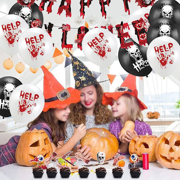 39 stk Halloween festdekorasjoner Happy Halloween banner
