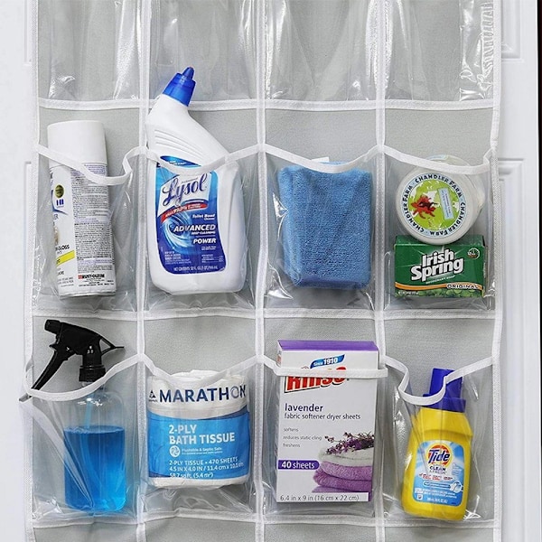 Över dörr arrangör, 24 fack bakom dörr skoförvaring hängande väska, hängande vägg non woven