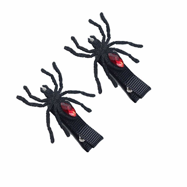 2 stk Halloween edderkopp flaggermus hårklips svart hårnåler klips Deco