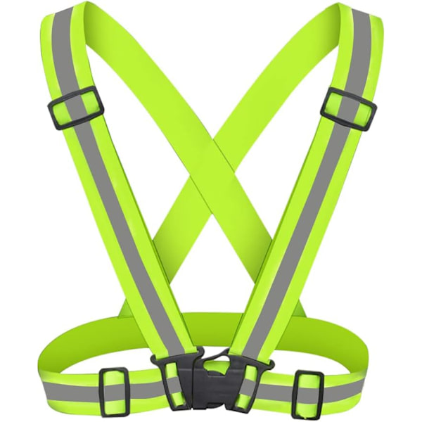 Sykkelsikkerhetsvest Justerbar Reflekssele Unisex Fluoresc