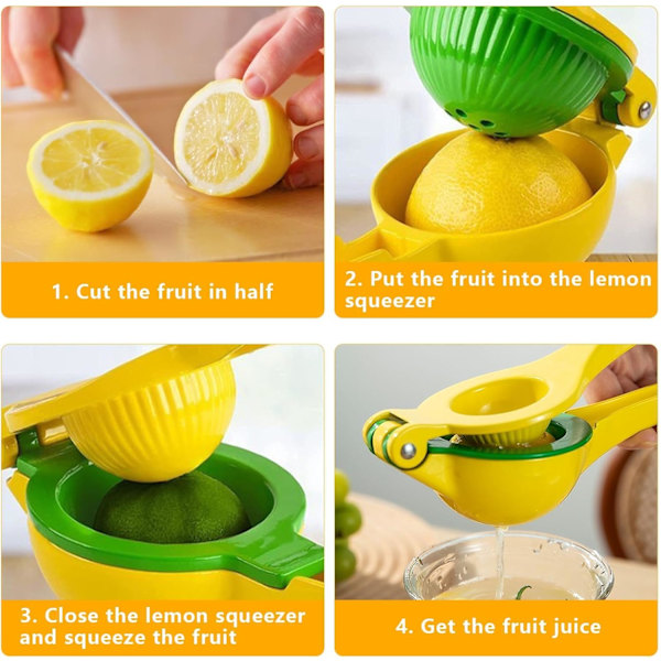 Manuel Citronpresser - Citrus Juicer med Anti-Korrosion og Passende Diameter til Citron - Robust Juicepresser til Bar, Køkken, Restaurant - Ideel til