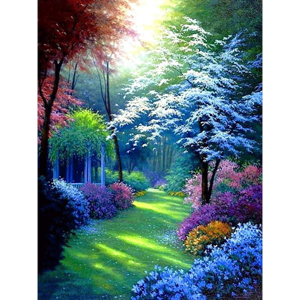 (30x40cm) Metsäpuut 5D Timanttimaalaus Sarjat Aikuisille Ki
