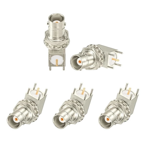 BNC-kontakt 50 Ohm BNC Honkontakt Löd PCB-montering Vinkelkontakt Lågförlust RF Koaxialadapter för RF-modul