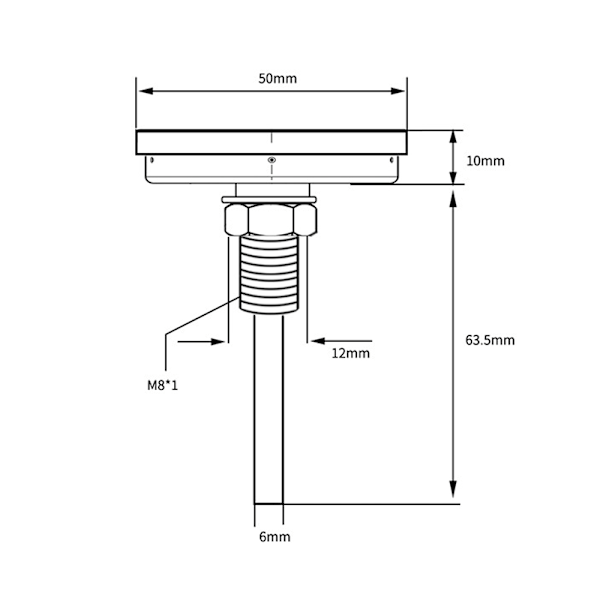 BBQ Termometer Ovnstemperatur Termometer Måler Rustfritt