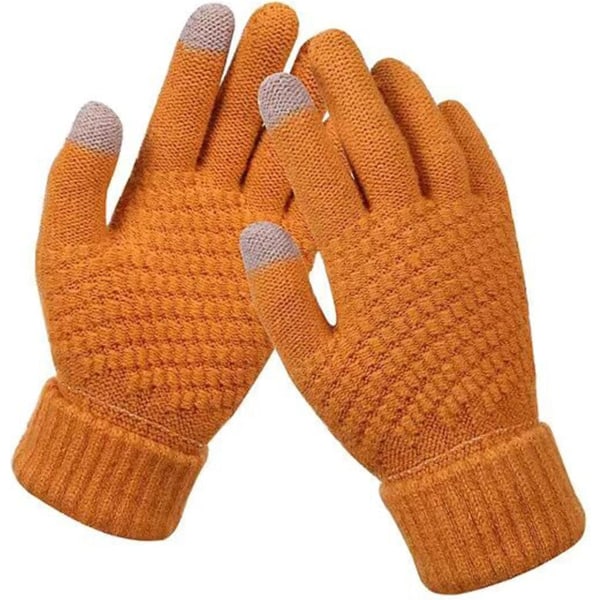 Strikkede vinterhansker, termiske hansker, berøringsskjerm hansker, vinterhansker, strikkede hansker, unisex votter
