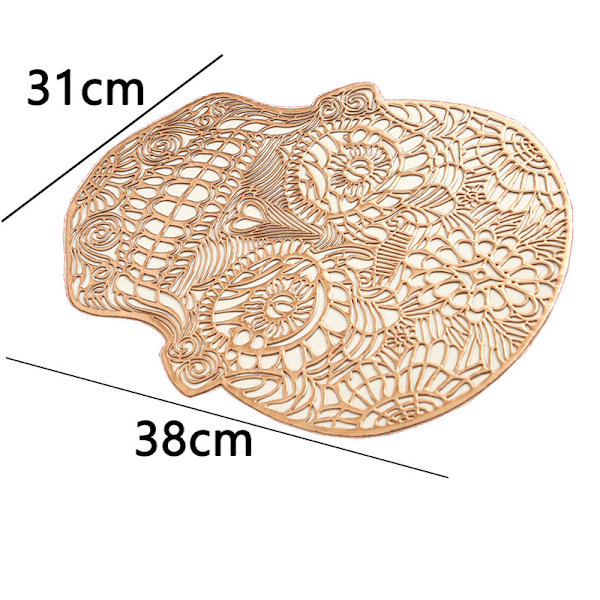 Sett med 3 Halloween-underlag, Varmeisolerende Skalle-underlag Bordmatter Hule Koster Underlag for Spisebord H