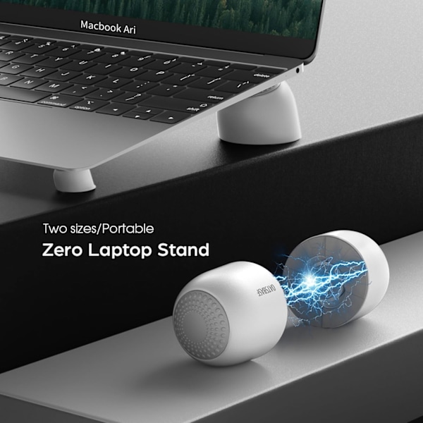 1 stk. Laptop Kjøleputer, Liten Magnetisk Kule, Mini Laptop Stativ, Kompatibel med Nettbrett, MacBook, Tastatur og 11\" Laptoper