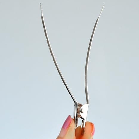 24-pack 9 cm Rostfria Metall Alligator Curl Clips med Hål för Hårstyling, Hårfärgning, Silver