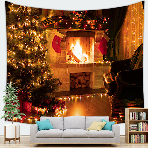 Julefotografering Bakgrunn, 2x1,5m Bakgrunner for Fotostudio, Fargerike Lys Gave Jul