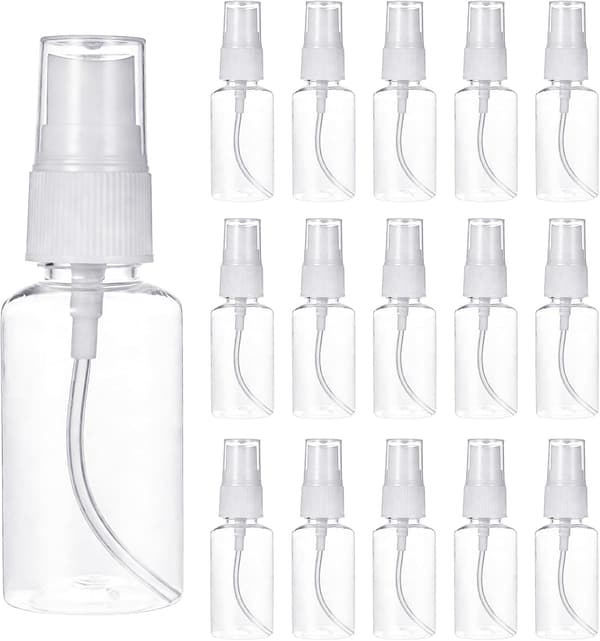 16 st tomma 30 ml sprayflaskor, små tomma reseparfymflaskor 30 ml, sprayflaskor, tomma parfymflaskor för vätskor, vatten och kosmetika
