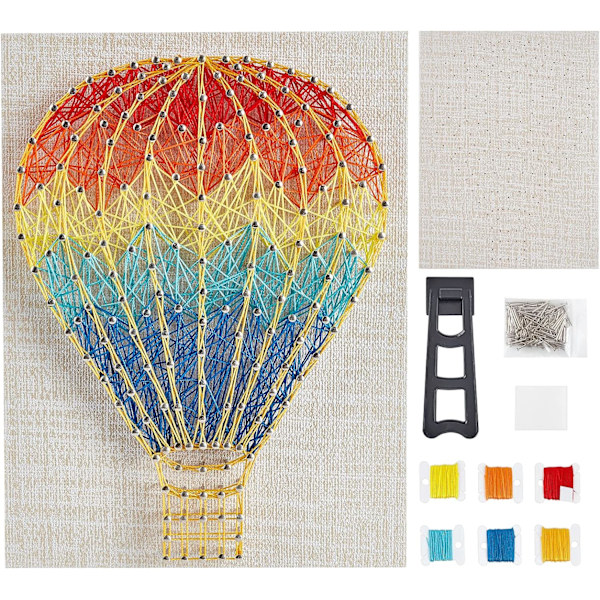 String Art Crafts Kit til begyndere, voksne og børn Håndlavet 3D varmluftballon Craft Art Supplies W