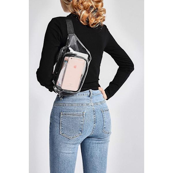 Fanny Packit naisille ja miehille, läpinäkyvä vedenpitävä Fanny Pack Cute