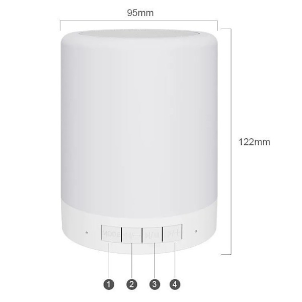 1 Pat Ljus Bluetooth Högtalare Atmosfärsljus Trådlös Liten Hem