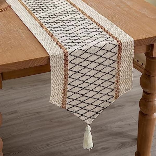 Boho-stil med frynser, bomuld & linned, landlig hjemmedekor til stuekommode tørklæder