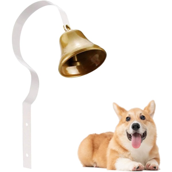 (White)Dog Doorbell,Fixed Metal Dog Doorbell,Dog Bell for Door Potty Training,Bell for Dogs to Ring to go Outside,Manual