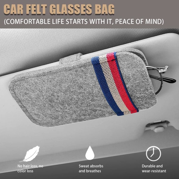Bilglasögonhållare, Bilvisir Solglasögonhållare Clip, Glasögonskydd, Universal Car Interior Acce